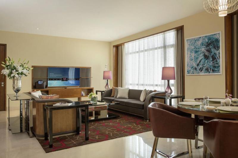Hotel The Venue Jeddah Corniche Exterior foto A living room at the hotel